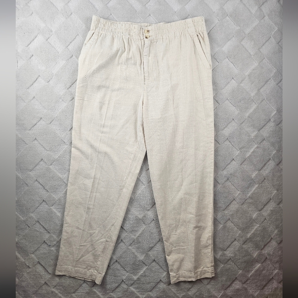 Marine Layer Slim Straight Fit Womens Large Elastic Waist Stretchy